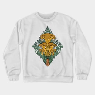 Chanterelle Mushrooms with Fiddlehead Fern Crewneck Sweatshirt